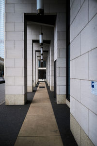 Empty corridor of building