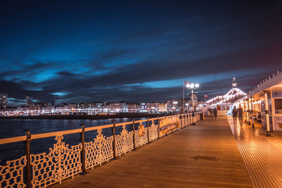 Illuminated city at night