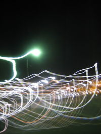 Light trails at night