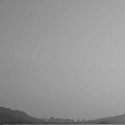 Scenic view of mountains against clear sky