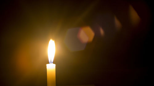 Close-up of illuminated lamp