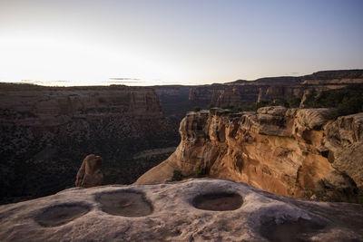 Sunrise over colorado national monument on a summer morning.