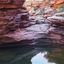 Rock formations in water