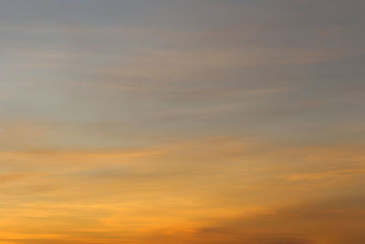 Low angle view of orange sky