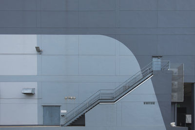 Low angle view of staircase against building