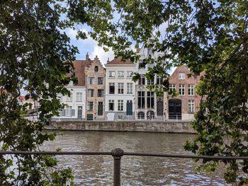 View of buildings by river