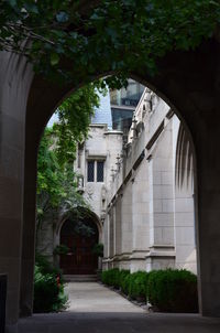 Entrance of historic building