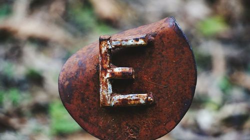 Close-up of rusty metal