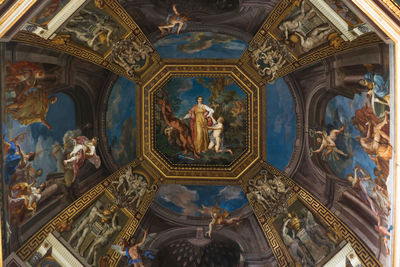 Low angle view of cathedral ceiling