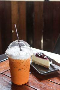 Close-up of drink on table