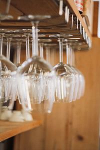 Close-up of wine glass on table