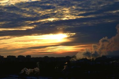 Scenic view of cloudy sky during sunset