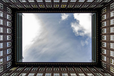 Low angle view of built structure against sky