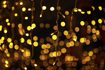 Defocused image of illuminated lights