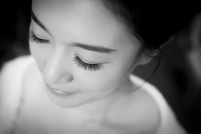 Close-up portrait of young woman