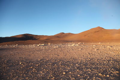 Scenic view of landscape against clear sky