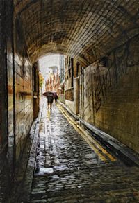Road passing through tunnel
