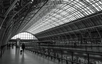 Railroad station platform against sky