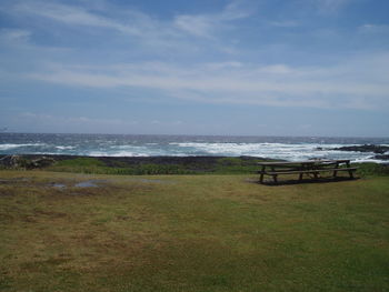 Scenic view of sea against sky