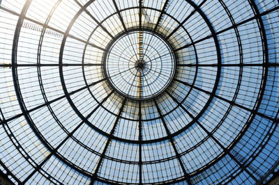 Directly below shot of glass ceiling