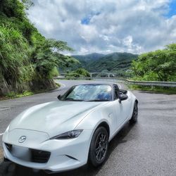 Car on road against sky