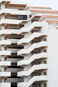 Low angle view of stack of building