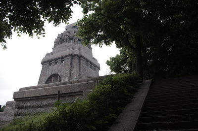 Low angle view of historic building against sky