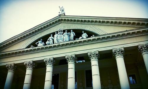 Low angle view of historical building