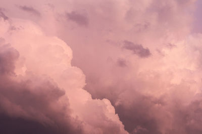 Low angle view of sky during sunset