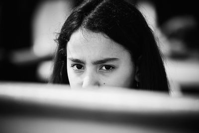 Close-up portrait of a young woman