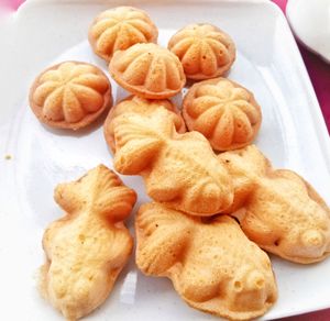 Close-up of food on table