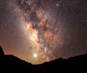 Low angle view of sky at night