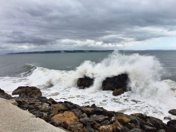 Scenic view of sea against sky