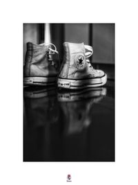 Close-up of shoes on table