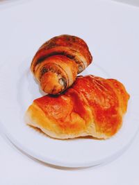 High angle view of breakfast in plate