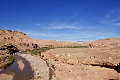 Scenic view of desert against sky