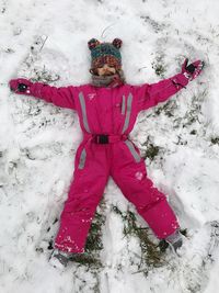 Full frame shot of person in snow