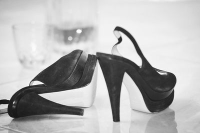 Close-up of high heels