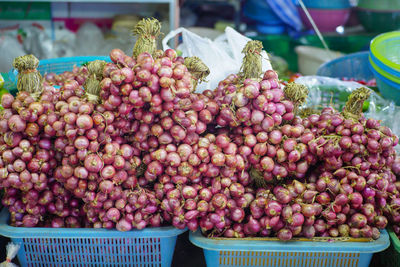 Fruits for sale at market stall