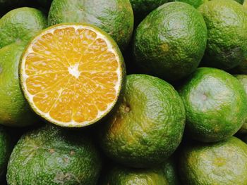 Full frame shot of orange fruits