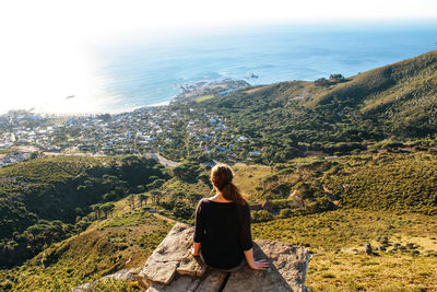 Woman looking at sea
