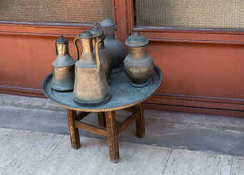 Potted plant on table