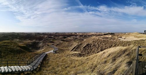 Aerial view of landscape against sky