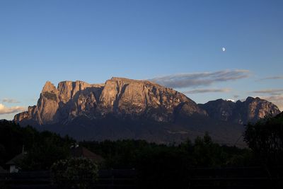 Scenic view of mountains against clear sky
