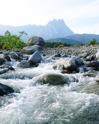 Scenic view of river against sky