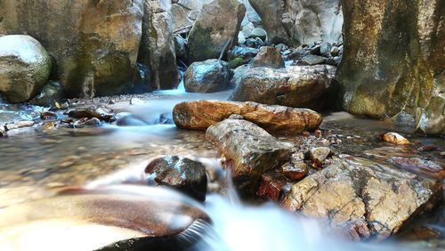 River flowing through rocks