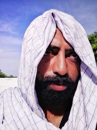 Close-up portrait of young man outdoors