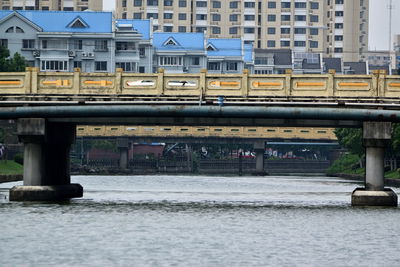 Bridge over river in city