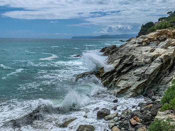 Scenic view of sea against sky