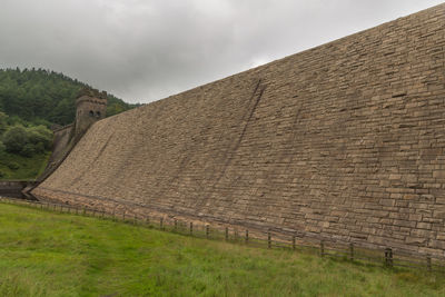 View of stone wall against sky